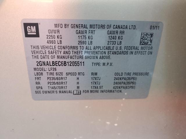 Photo 12 VIN: 2GNALBEC6B1205511 - CHEVROLET EQUINOX 