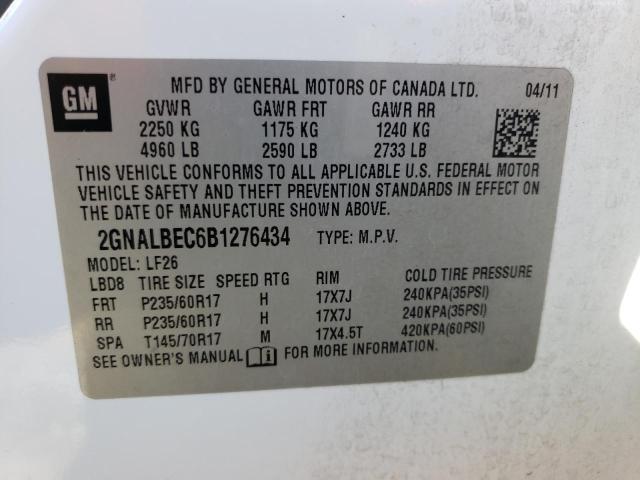 Photo 12 VIN: 2GNALBEC6B1276434 - CHEVROLET EQUINOX 