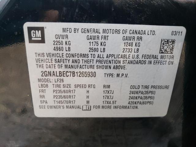 Photo 12 VIN: 2GNALBEC7B1265930 - CHEVROLET EQUINOX LS 