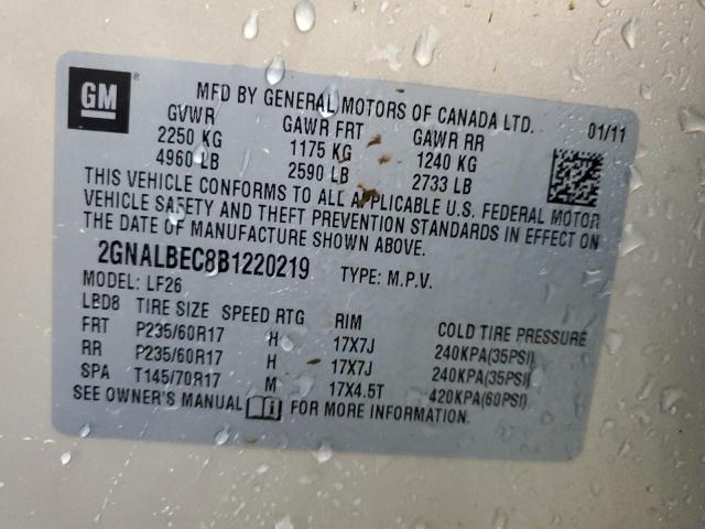 Photo 12 VIN: 2GNALBEC8B1220219 - CHEVROLET EQUINOX LS 