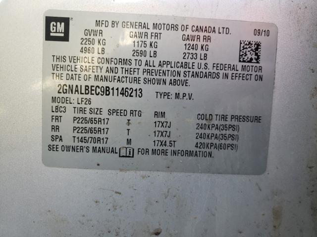 Photo 9 VIN: 2GNALBEC9B1146213 - CHEVROLET EQUINOX LS 