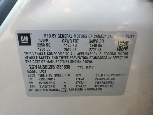 Photo 9 VIN: 2GNALBEC9B1331698 - CHEVROLET EQUINOX LS 