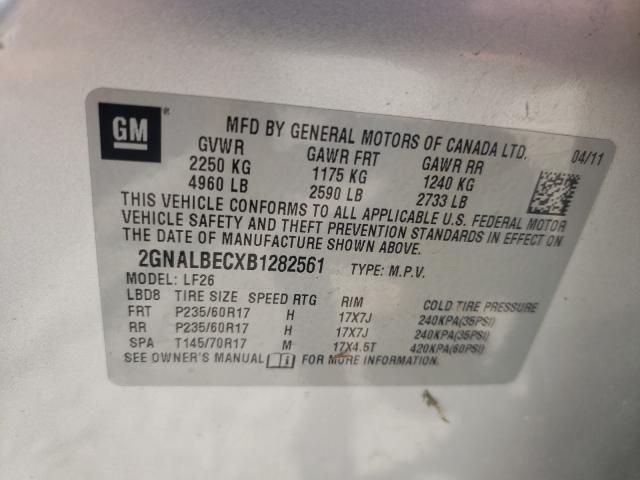 Photo 9 VIN: 2GNALBECXB1282561 - CHEVROLET EQUINOX LS 