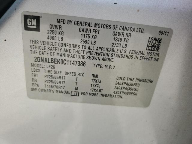 Photo 13 VIN: 2GNALBEK0C1147386 - CHEVROLET EQUINOX 