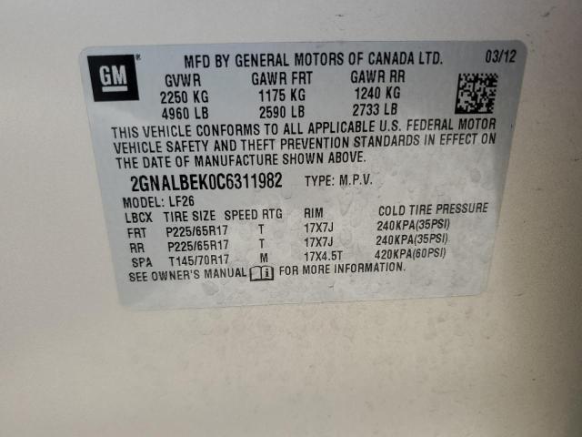 Photo 12 VIN: 2GNALBEK0C6311982 - CHEVROLET EQUINOX 