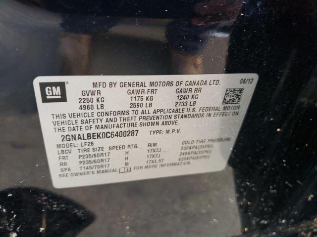 Photo 9 VIN: 2GNALBEK0C6400287 - CHEVROLET EQUINOX LS 