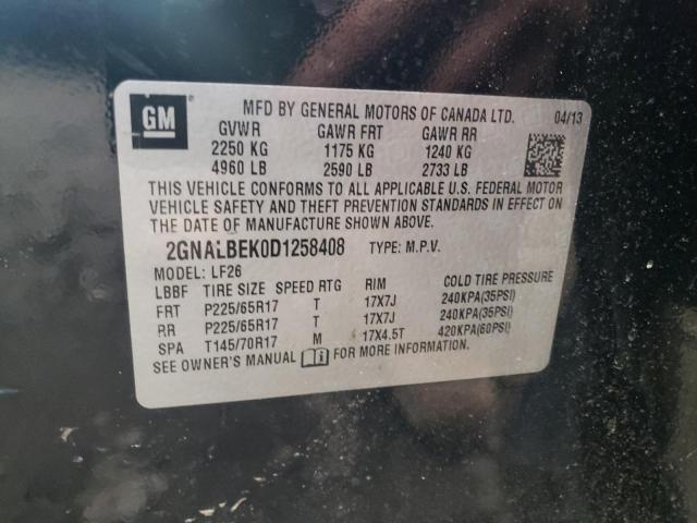 Photo 12 VIN: 2GNALBEK0D1258408 - CHEVROLET EQUINOX 