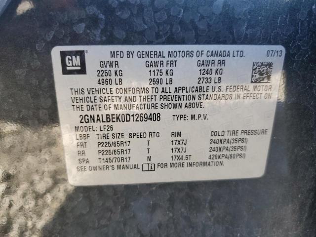 Photo 11 VIN: 2GNALBEK0D1269408 - CHEVROLET EQUINOX LS 