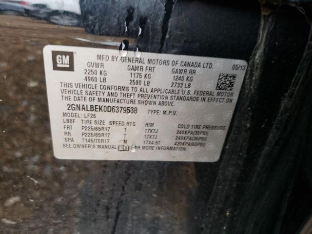 Photo 9 VIN: 2GNALBEK0D6379538 - CHEVROLET EQUINOX LS 