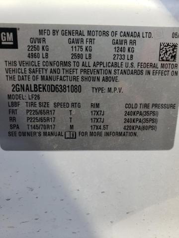 Photo 9 VIN: 2GNALBEK0D6381080 - CHEVROLET EQUINOX LS 