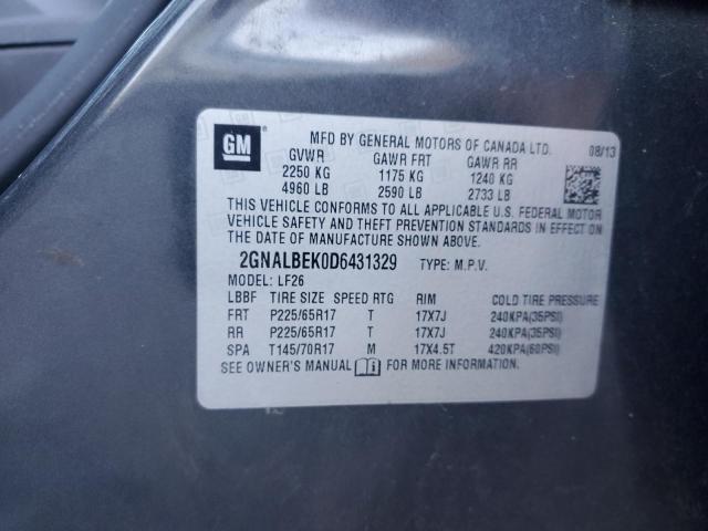 Photo 12 VIN: 2GNALBEK0D6431329 - CHEVROLET EQUINOX LS 