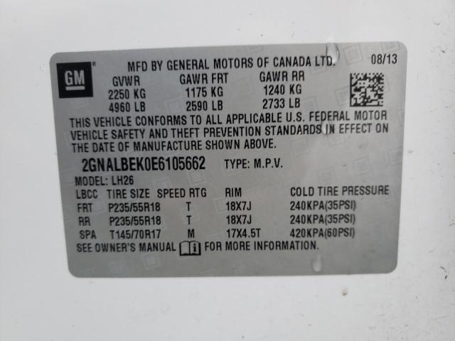 Photo 12 VIN: 2GNALBEK0E6105662 - CHEVROLET EQUINOX 