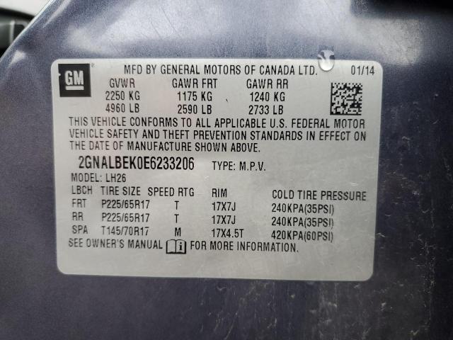 Photo 12 VIN: 2GNALBEK0E6233206 - CHEVROLET EQUINOX LT 