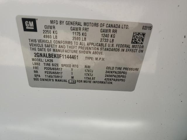 Photo 13 VIN: 2GNALBEK0F1144461 - CHEVROLET EQUINOX LT 