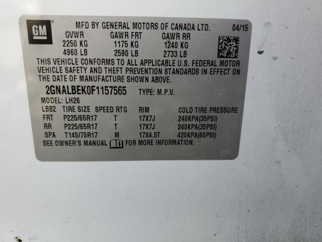 Photo 11 VIN: 2GNALBEK0F1157565 - CHEVROLET EQUINOX 