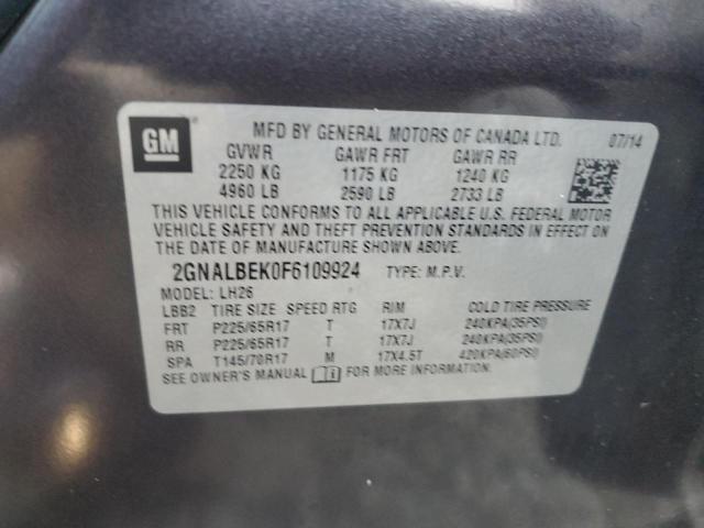 Photo 13 VIN: 2GNALBEK0F6109924 - CHEVROLET EQUINOX LT 