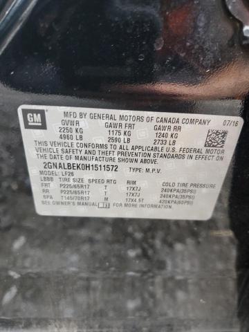 Photo 11 VIN: 2GNALBEK0H1511572 - CHEVROLET EQUINOX LS 