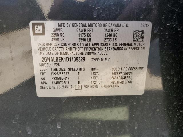 Photo 12 VIN: 2GNALBEK1D1139329 - CHEVROLET EQUINOX 