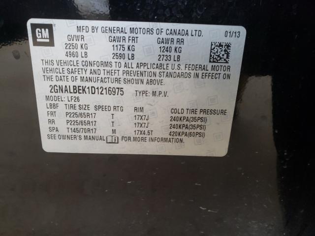 Photo 9 VIN: 2GNALBEK1D1216975 - CHEVROLET EQUINOX LS 