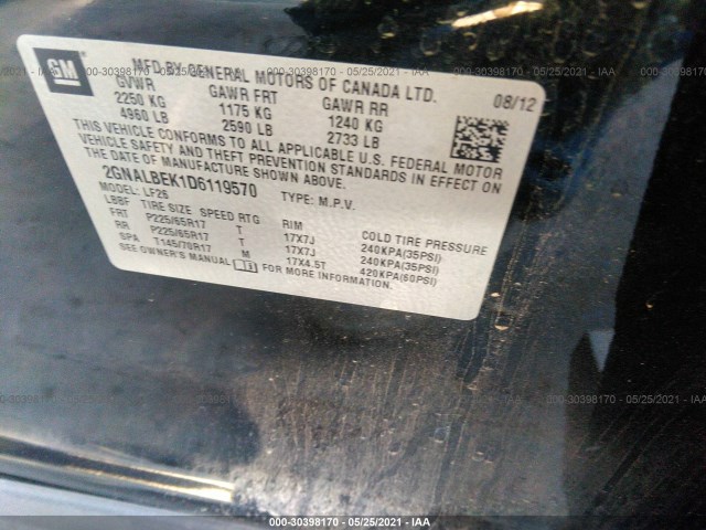 Photo 8 VIN: 2GNALBEK1D6119570 - CHEVROLET EQUINOX 