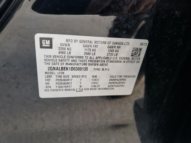 Photo 9 VIN: 2GNALBEK1D6388135 - CHEVROLET EQUINOX LS 