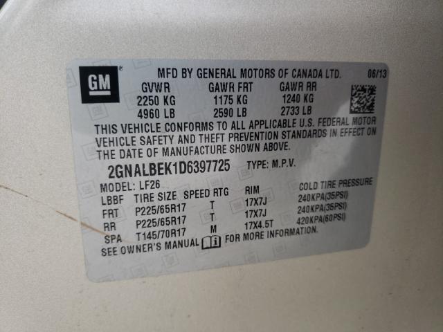 Photo 9 VIN: 2GNALBEK1D6397725 - CHEVROLET EQUINOX LS 