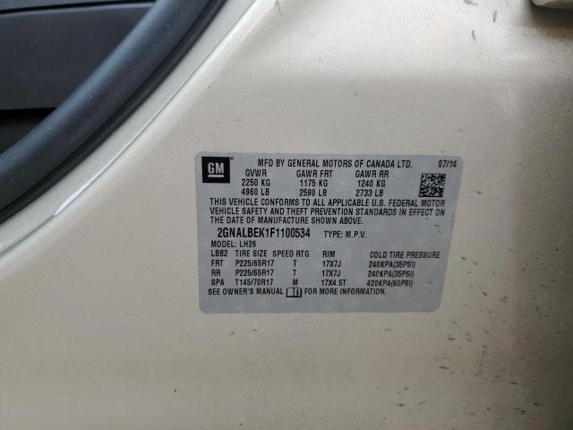 Photo 12 VIN: 2GNALBEK1F1100534 - CHEVROLET EQUINOX LT 