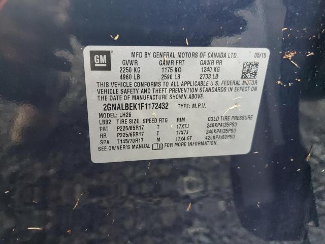 Photo 12 VIN: 2GNALBEK1F1172432 - CHEVROLET EQUINOX LT 