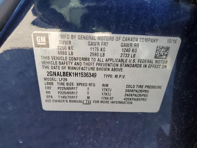 Photo 12 VIN: 2GNALBEK1H1536349 - CHEVROLET EQUINOX 