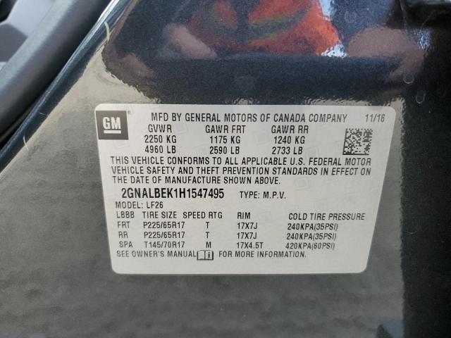 Photo 11 VIN: 2GNALBEK1H1547495 - CHEVROLET EQUINOX LS 