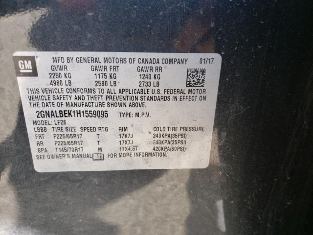 Photo 9 VIN: 2GNALBEK1H1559095 - CHEVROLET EQUINOX LS 