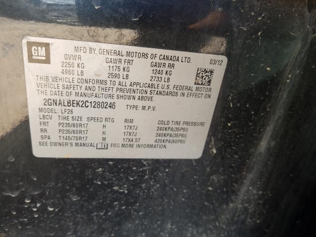 Photo 9 VIN: 2GNALBEK2C1280246 - CHEVROLET EQUINOX LS 