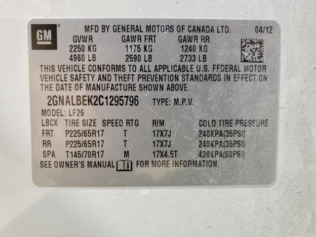 Photo 12 VIN: 2GNALBEK2C1295796 - CHEVROLET EQUINOX LS 