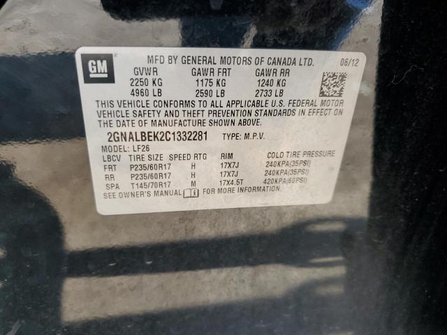 Photo 12 VIN: 2GNALBEK2C1332281 - CHEVROLET EQUINOX LS 