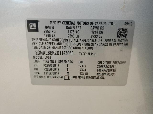 Photo 13 VIN: 2GNALBEK2D1143860 - CHEVROLET EQUINOX LS 