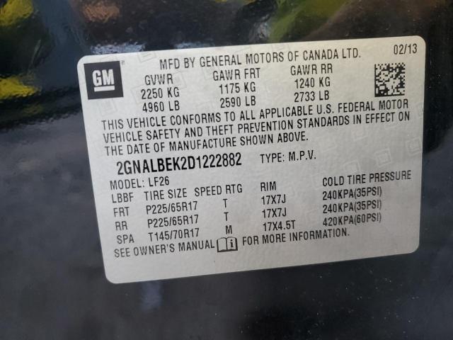 Photo 11 VIN: 2GNALBEK2D1222882 - CHEVROLET EQUINOX 