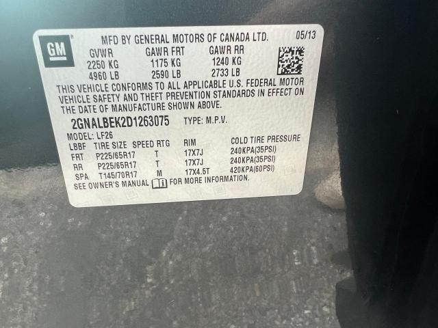 Photo 9 VIN: 2GNALBEK2D1263075 - CHEVROLET EQUINOX 