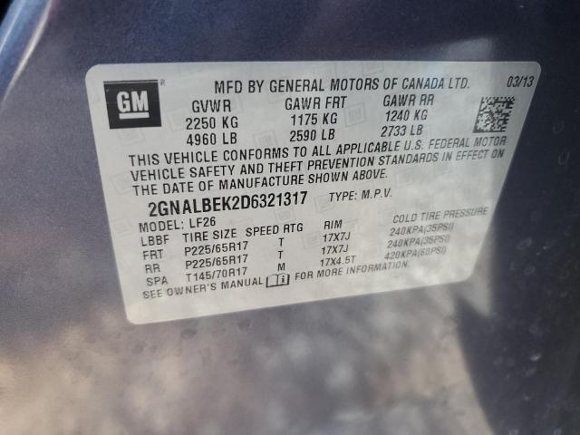 Photo 12 VIN: 2GNALBEK2D6321317 - CHEVROLET EQUINOX LS 