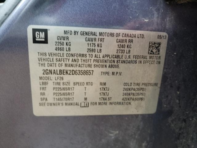 Photo 9 VIN: 2GNALBEK2D6358657 - CHEVROLET EQUINOX LS 