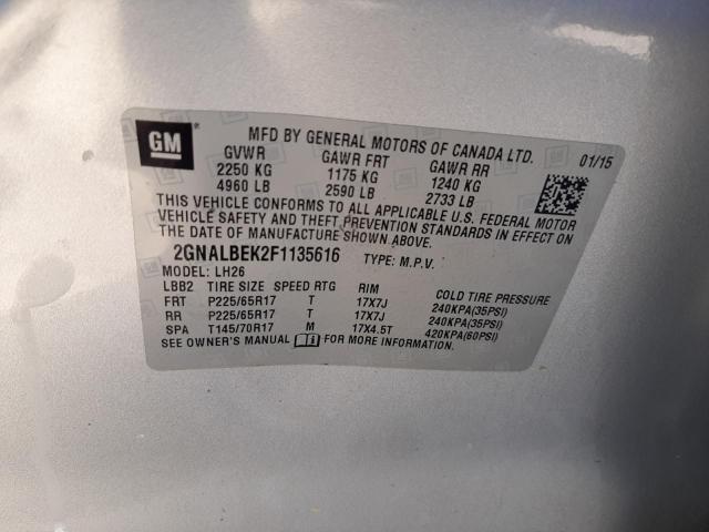 Photo 12 VIN: 2GNALBEK2F1135616 - CHEVROLET EQUINOX 