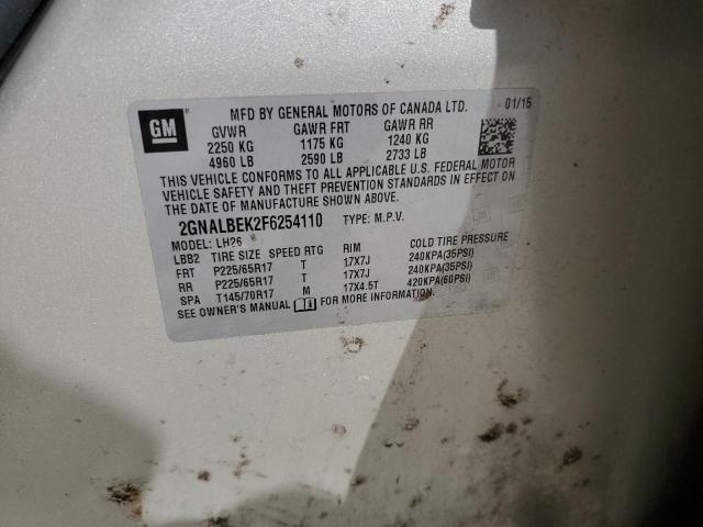 Photo 12 VIN: 2GNALBEK2F6254110 - CHEVROLET EQUINOX 