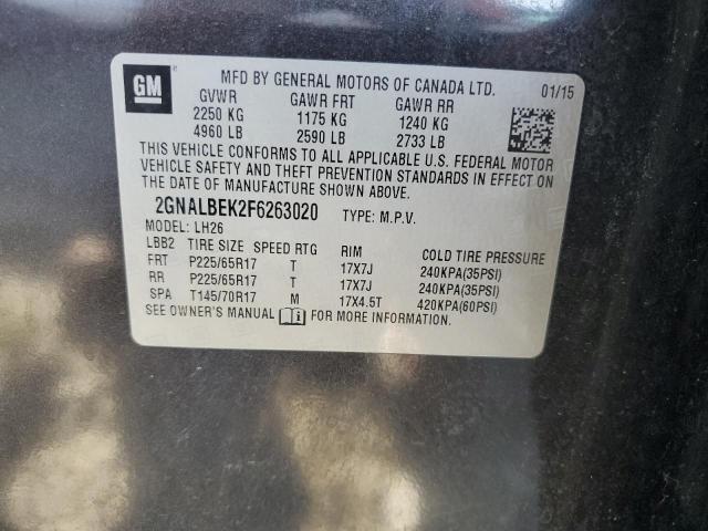 Photo 12 VIN: 2GNALBEK2F6263020 - CHEVROLET EQUINOX LT 