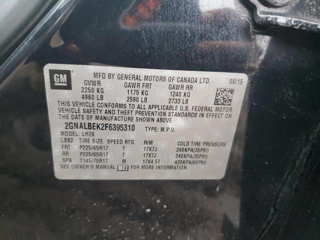 Photo 12 VIN: 2GNALBEK2F6395310 - CHEVROLET EQUINOX LT 