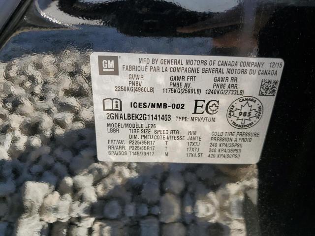 Photo 12 VIN: 2GNALBEK2G1141403 - CHEVROLET EQUINOX 