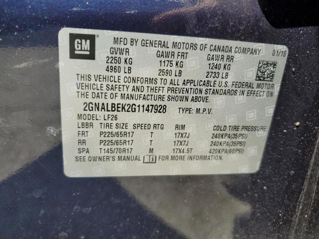 Photo 12 VIN: 2GNALBEK2G1147928 - CHEVROLET EQUINOX LS 