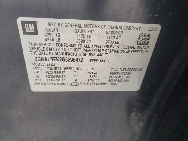 Photo 11 VIN: 2GNALBEK2G6296472 - CHEVROLET EQUINOX LS 