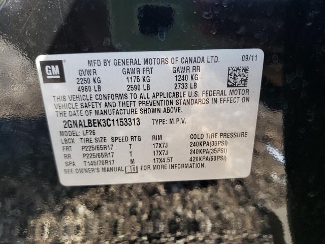 Photo 9 VIN: 2GNALBEK3C1153313 - CHEVROLET EQUINOX LT 