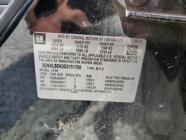 Photo 11 VIN: 2GNALBEK3C6151788 - CHEVROLET EQUINOX LS 