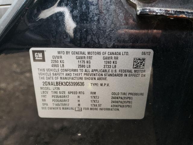 Photo 9 VIN: 2GNALBEK3C6399636 - CHEVROLET EQUINOX LS 