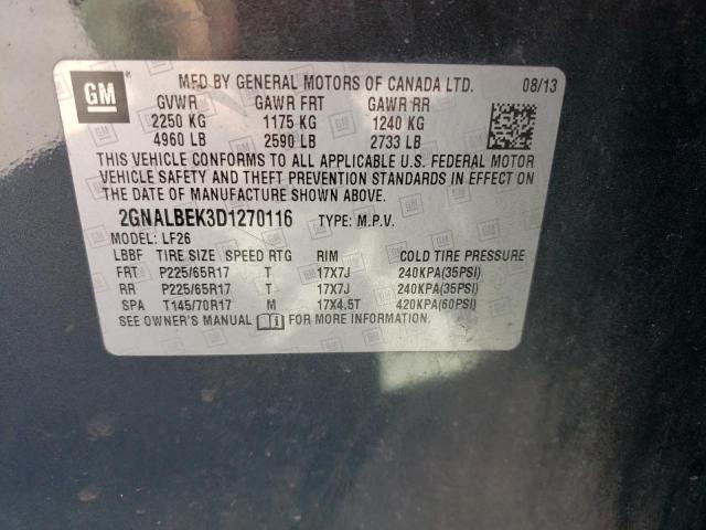 Photo 12 VIN: 2GNALBEK3D1270116 - CHEVROLET EQUINOX LS 